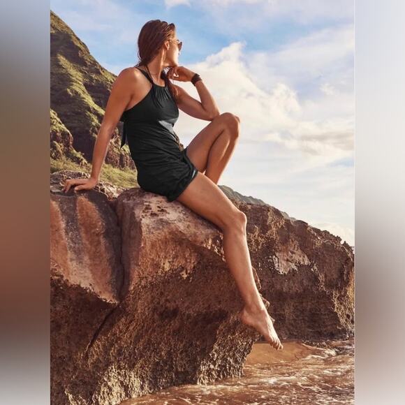 Athleta Sleeveless Kokomo Swim Dress Black Small - Picture 3 of 9